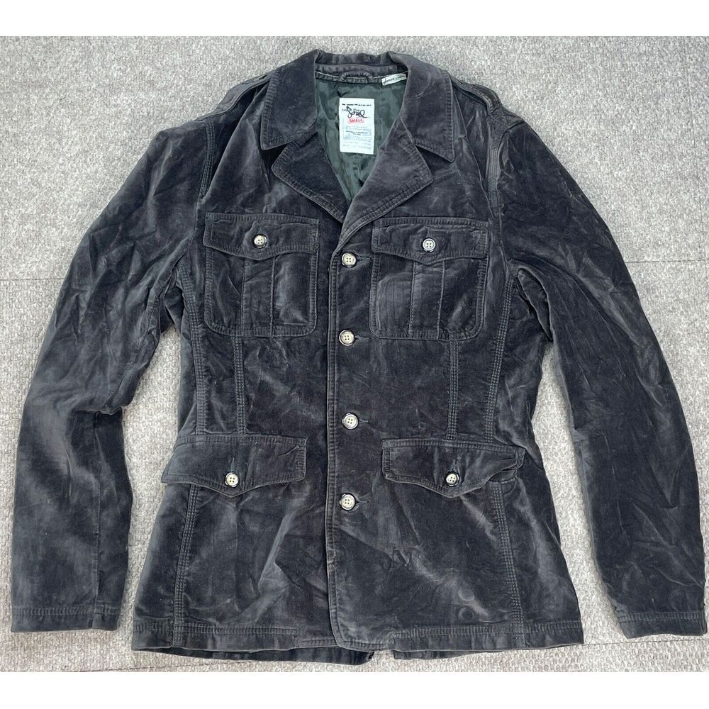 Triple Five Soul Vintage Men's Brown Button Up Long Sleeve Jacket Size Small‎